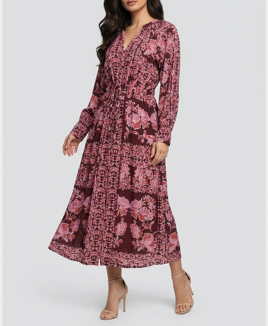 
Printed Midi Dress in MULTI view 1