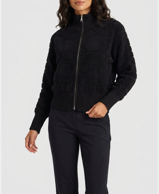
Zip Up Sweater in BLACK view 1