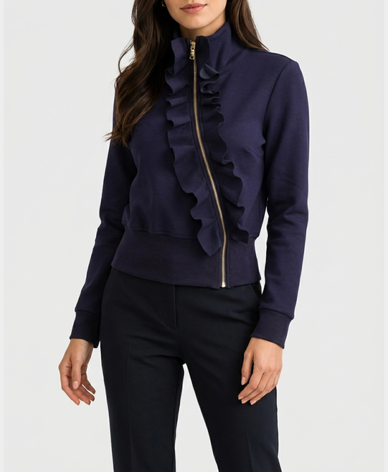 
Scuba Ruffle Jacket in NAVY view 1