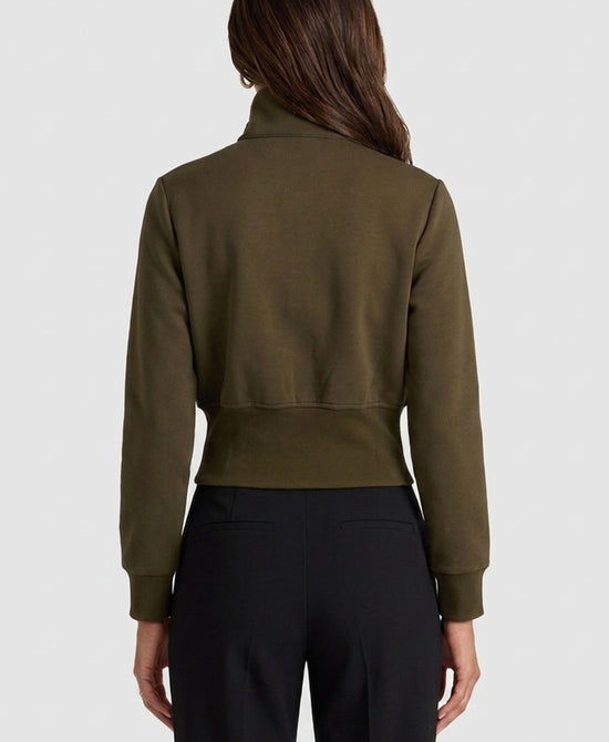 
Scuba Ruffle Jacket in OLIVE view 2