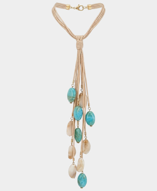 Natural Stone Fringe Necklace view 2