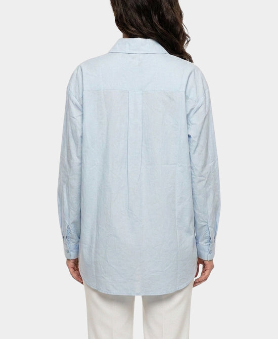 
Shirt w/ Beaded Palm Trees in BLUE view 2