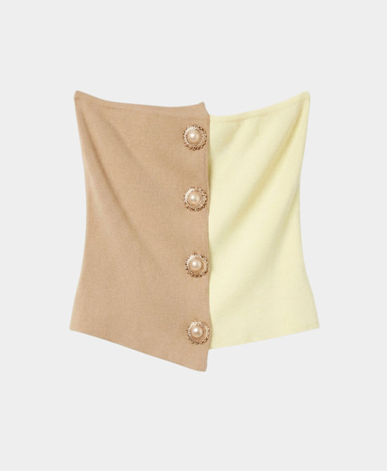 Two Tone Strapless Top view 2