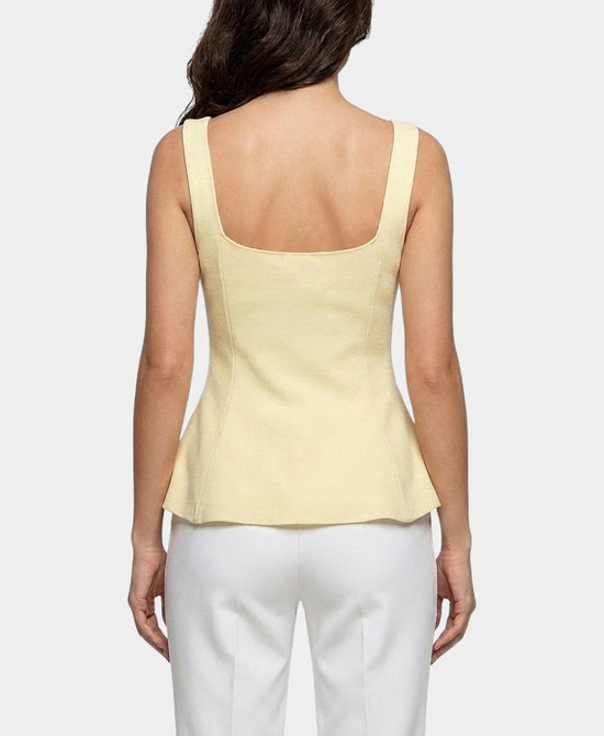 
Peplum Tank w/ Gold Starfish Detail in YELLOW view 2