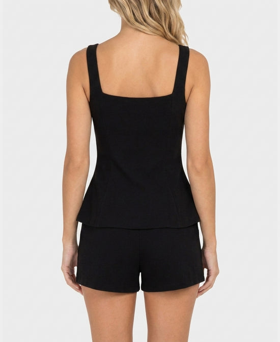 
Peplum Tank w/ Gold Starfish Detail in BLACK view 2