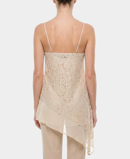 
Lace Asymmetrical Top in BEIGE view 2