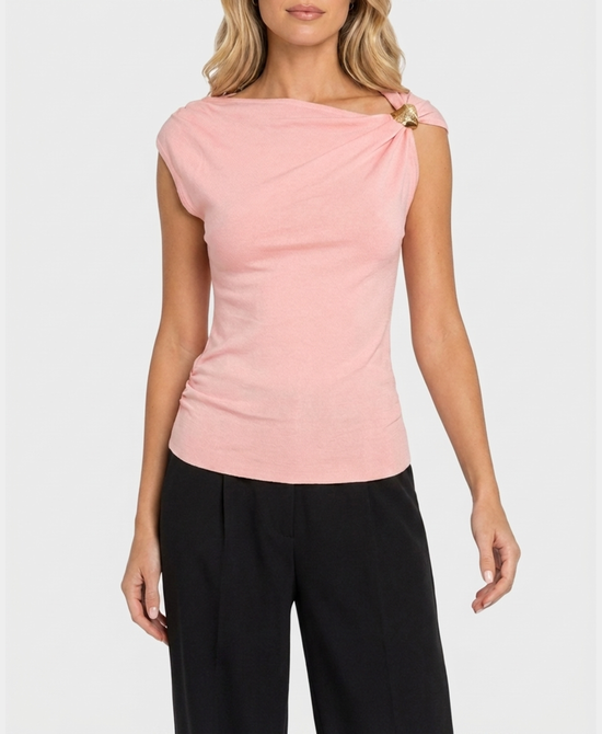 
Top w/ Gold Hardware in pink view 1