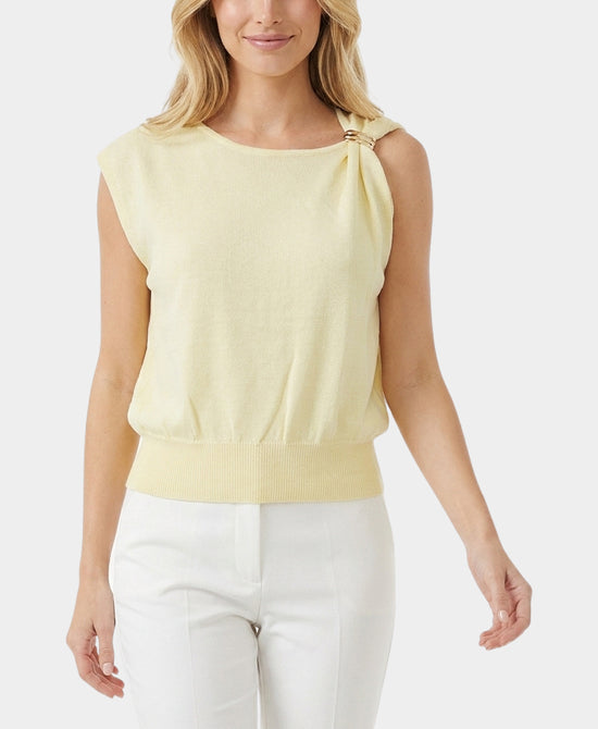 
Knit Top w/ Gold Hardware in YELLOW view 1