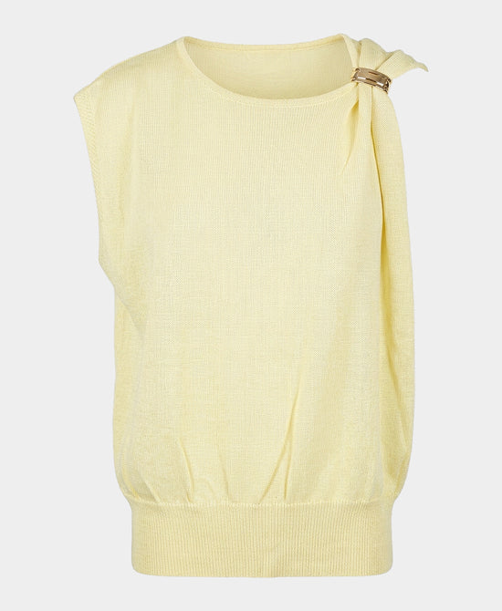 
Knit Top w/ Gold Hardware in YELLOW view 2