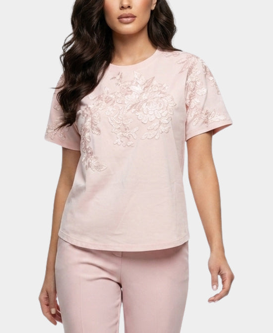 
Tee w/ Lace in PINK view 1