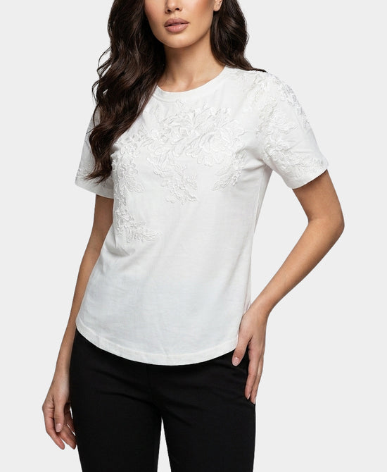 
Tee w/ Lace in WHITE view 1