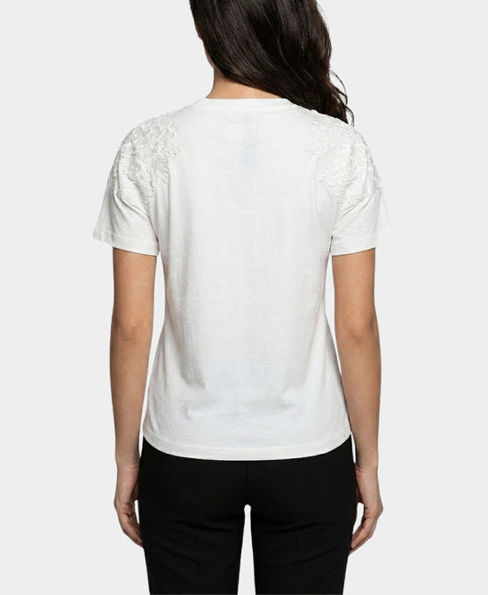 
Tee w/ Lace in WHITE view 2