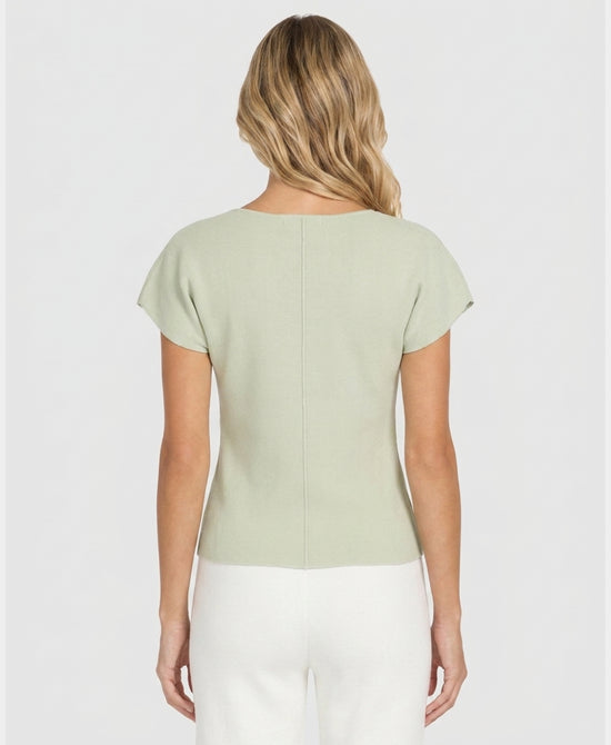 
Top w/ Puff Sleeves in MINT GREEN view 2