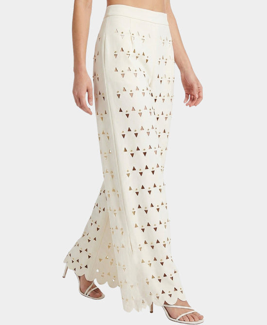 
Laser Cut Pants in IVORY view 1