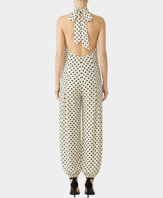 Polka Dot Halter Jumpsuit view 2