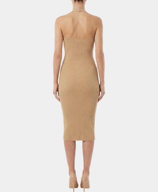 Ribbed Halter Dress w/ Cut-Out view 2