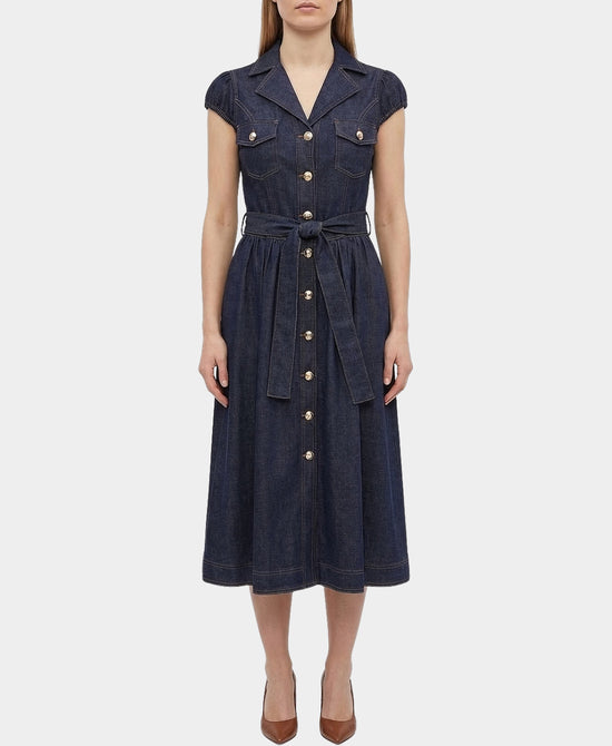 Denim Drop Waist Dress view 1