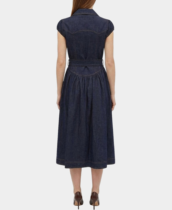 Denim Drop Waist Dress view 2