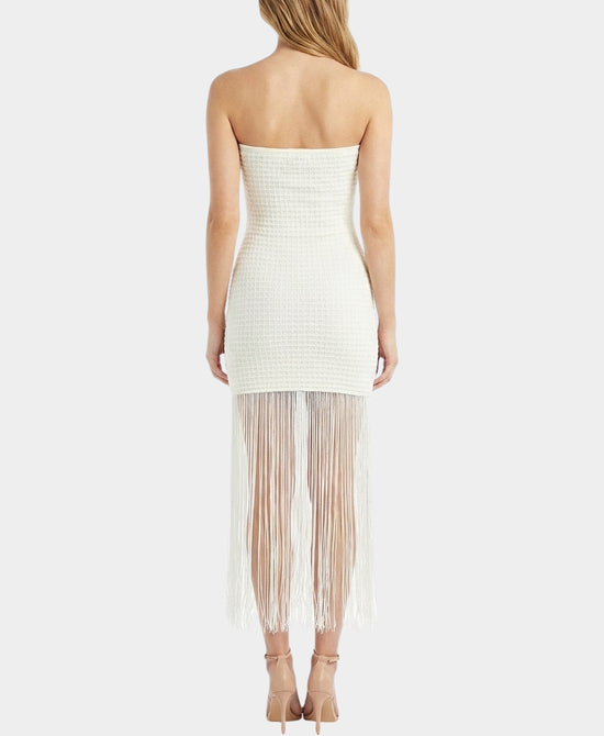 
Strapless Fringe Dress in IVORY view 2