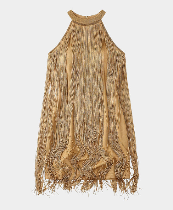 Knit Dress w/ Fringe view 2