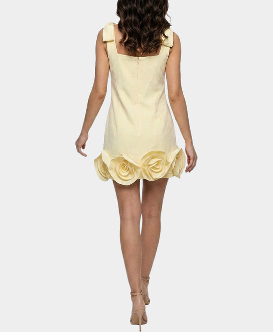 
Rosette Mini Dress in BUTTER YELLOW view 2