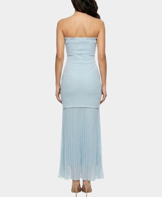 
Dress w/ Pleated Sheer Bottom in BLUE view 2