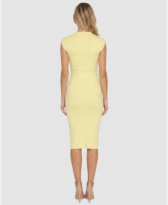 
Ruched Knit Midi Dress in YELLOW view 2