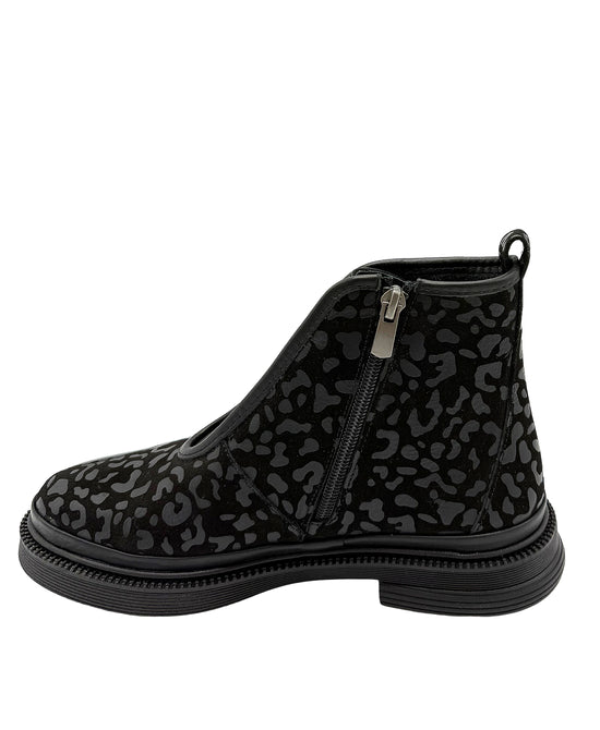 Leather Leopard Printed Bootie view 