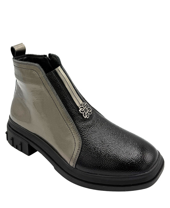 Leather Two Tone Bootie view 