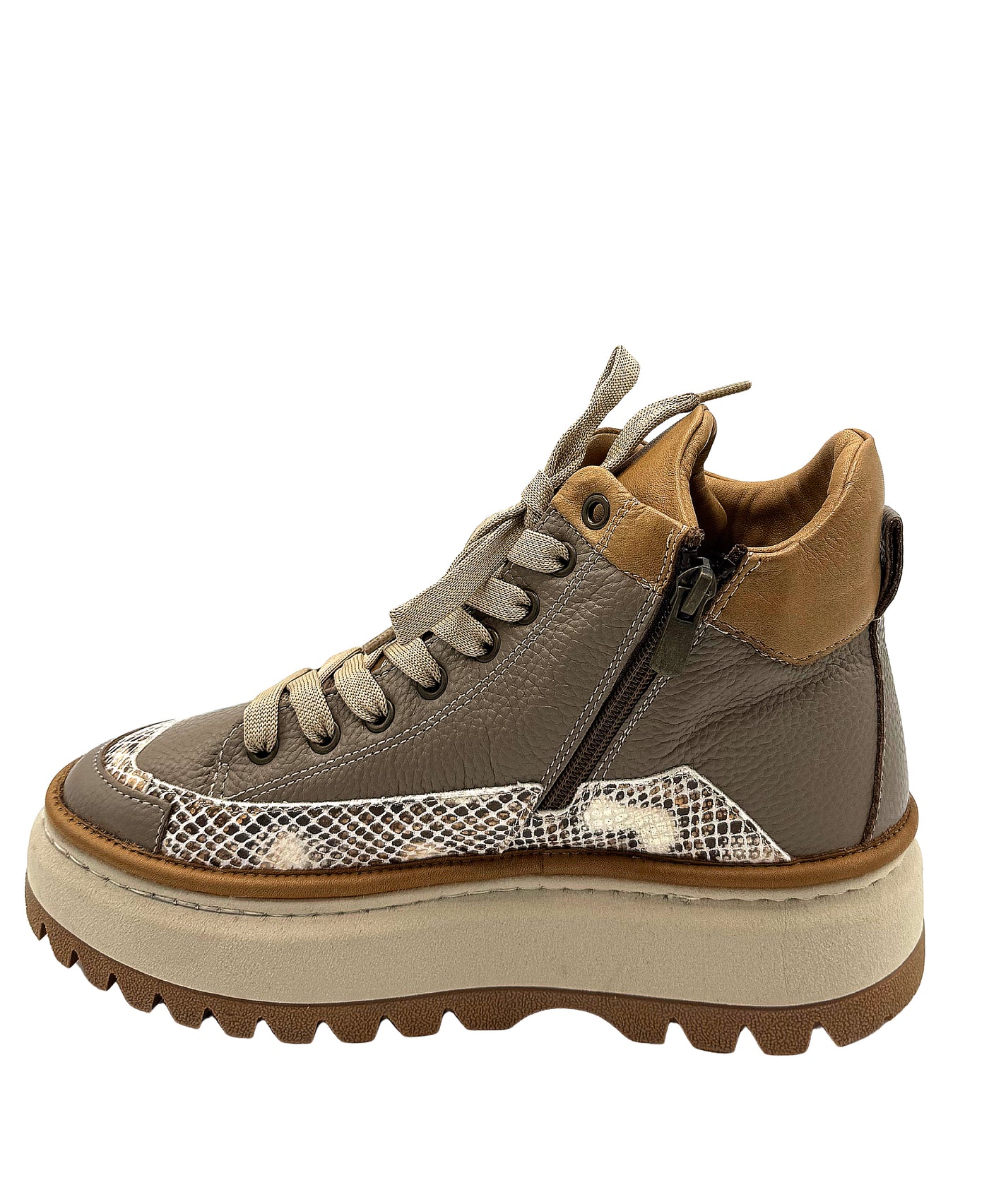 Leather Printed Platform Shoes view 2