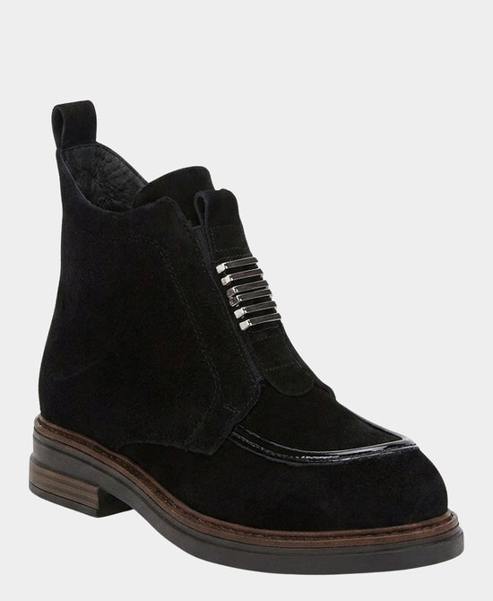 
Suede Lace Bar Bootie in BLACK view 1