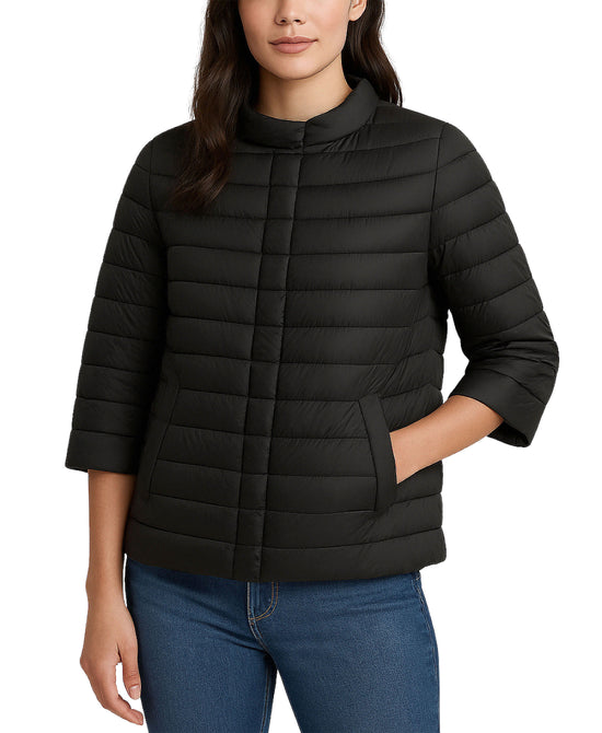 3/4 Sleeve Puffer Jacket view 