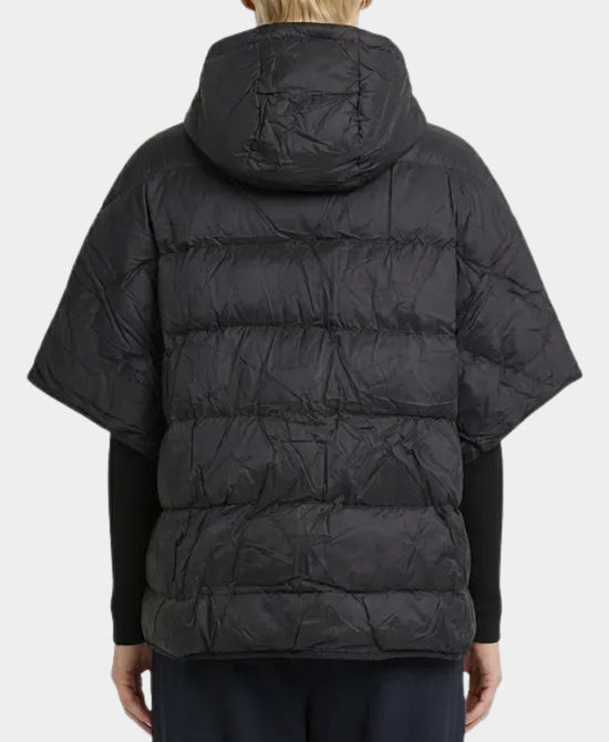 Quilted Puffer Cape w/ Hood view 