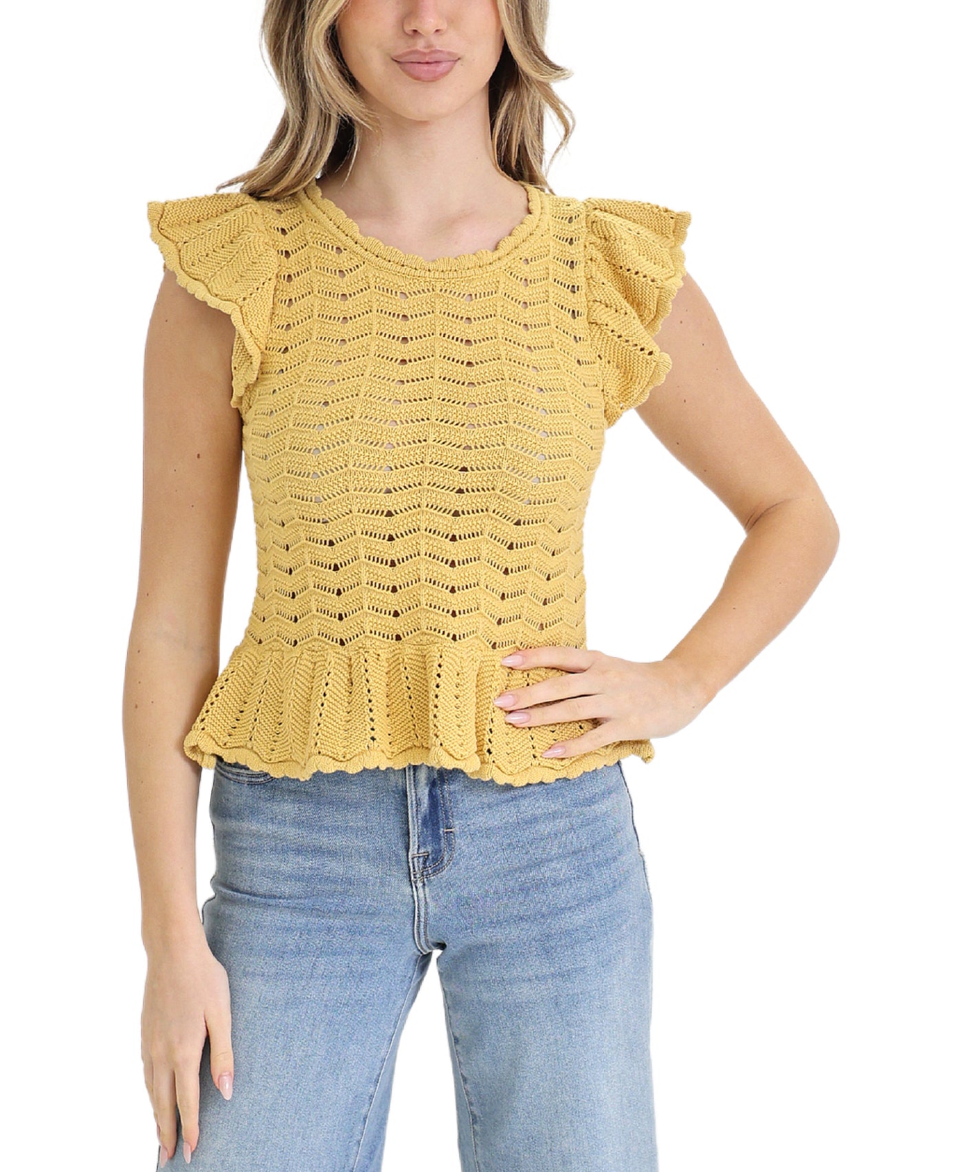 Crochet Knit Top view 1