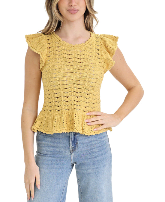 Crochet Knit Top view 