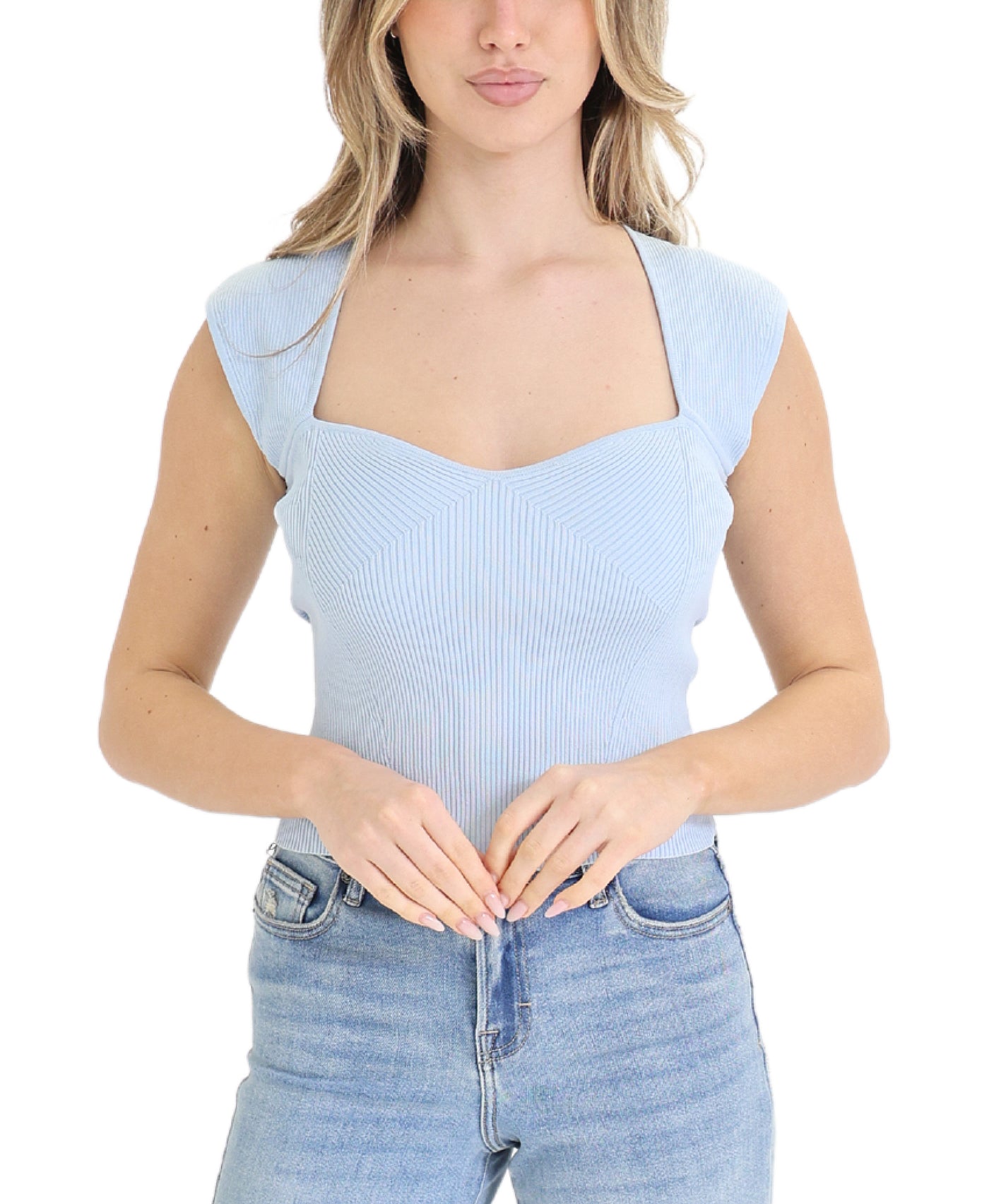 Ribbed Knit Top view 1