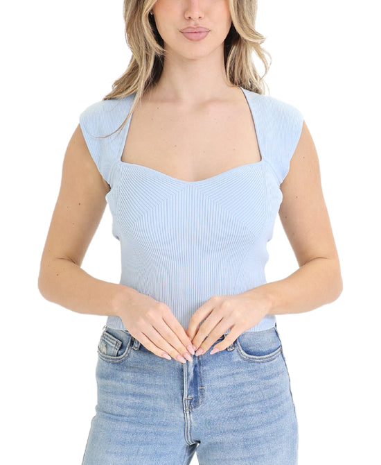 Ribbed Knit Top view 