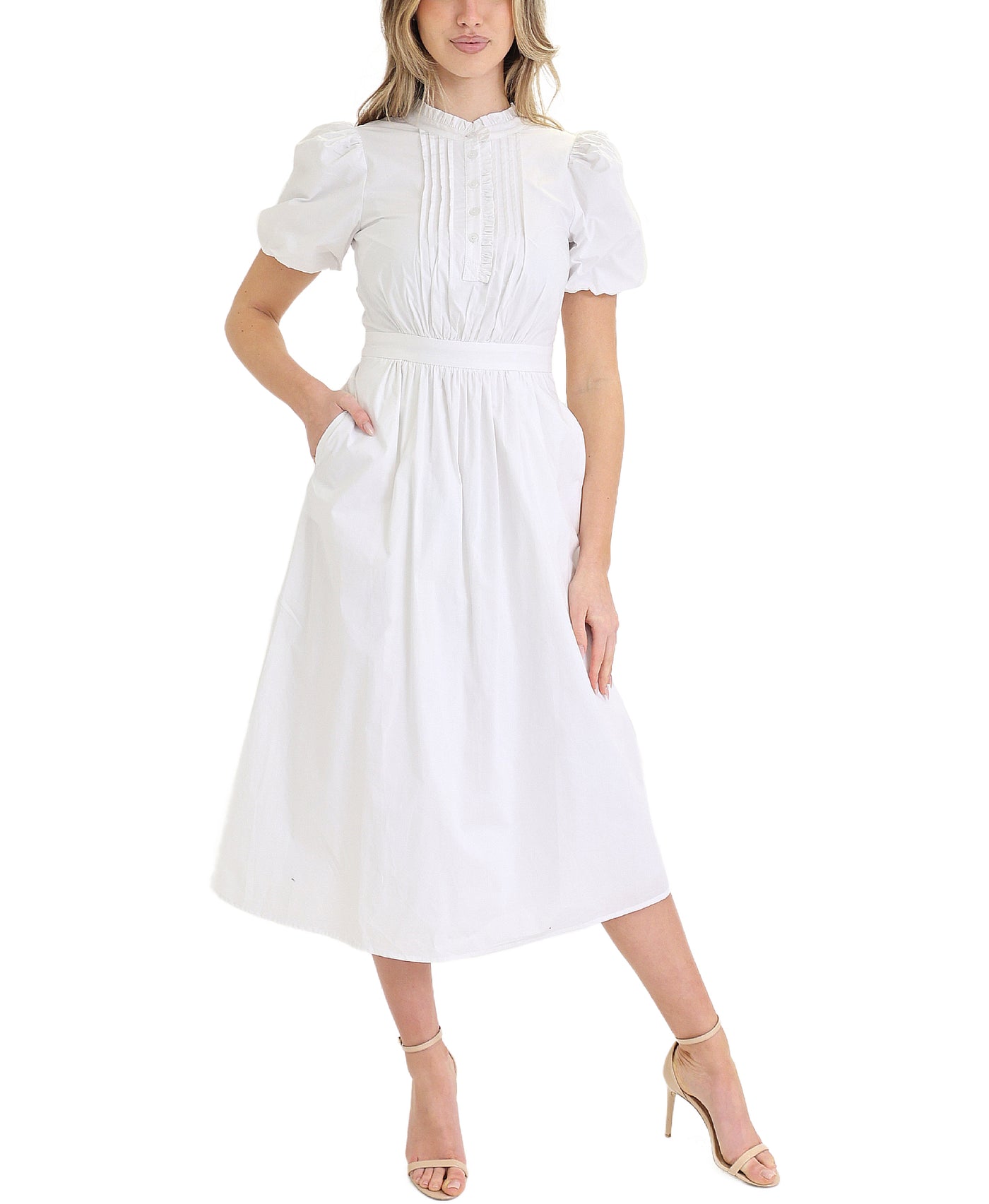 Poplin Midi Dress view 1