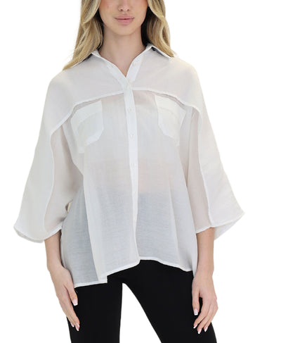 Blouse w/ Ruffle Back image 1