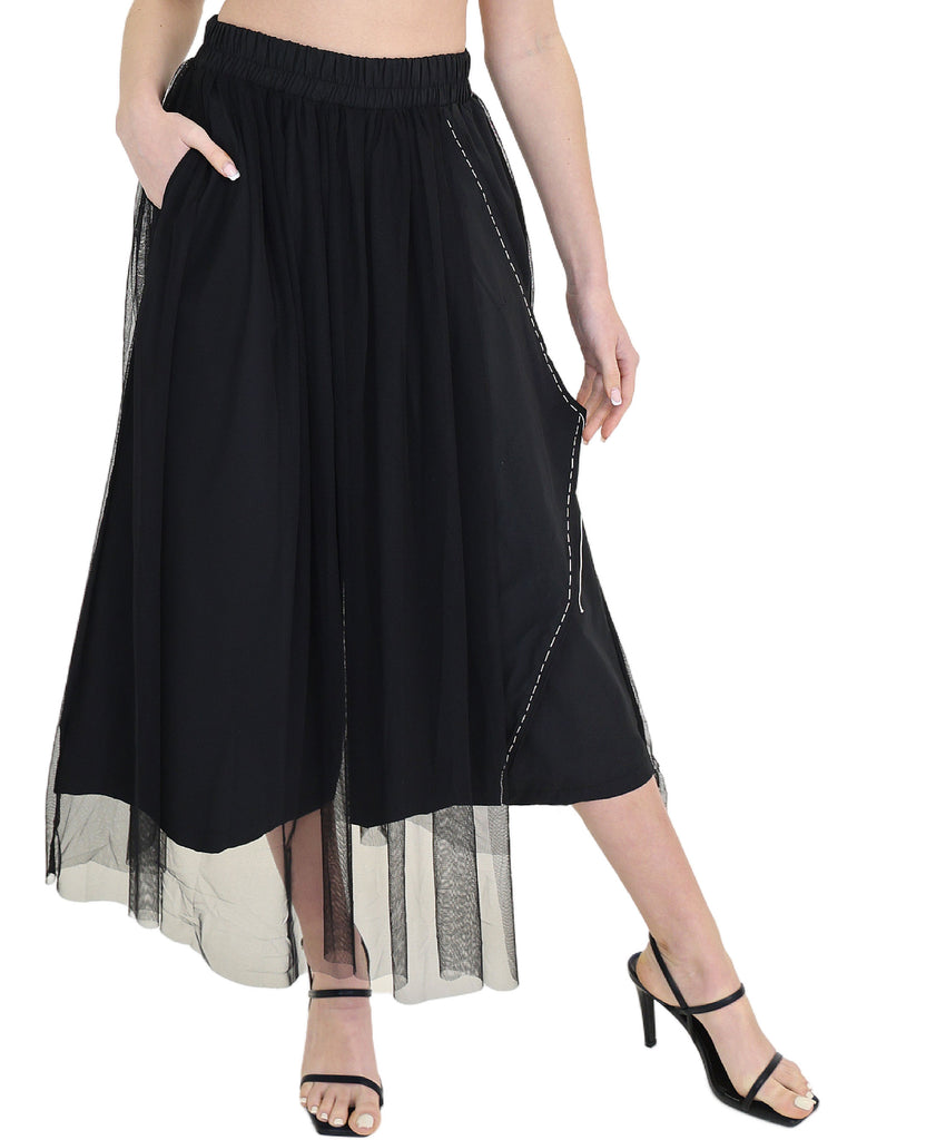 Pants w/ Tulle Skirt Overlay – FOX'S - Online
