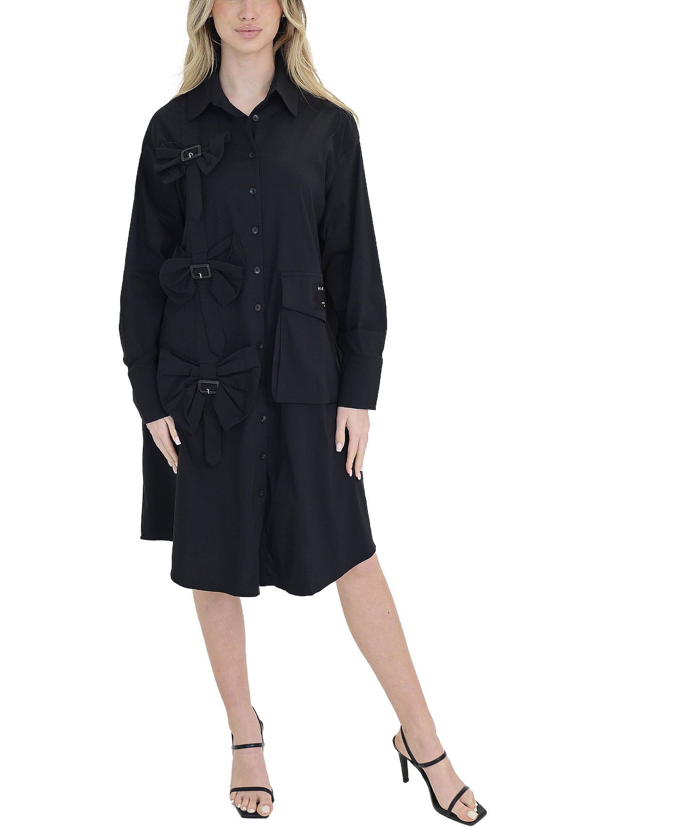 Shirt Dress w/ Bows view 1