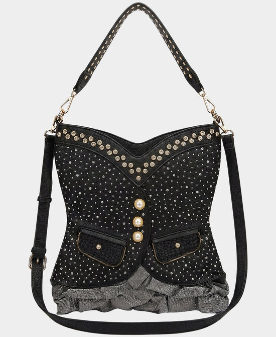 
Crystal Vest Handbag in BLACK view 1