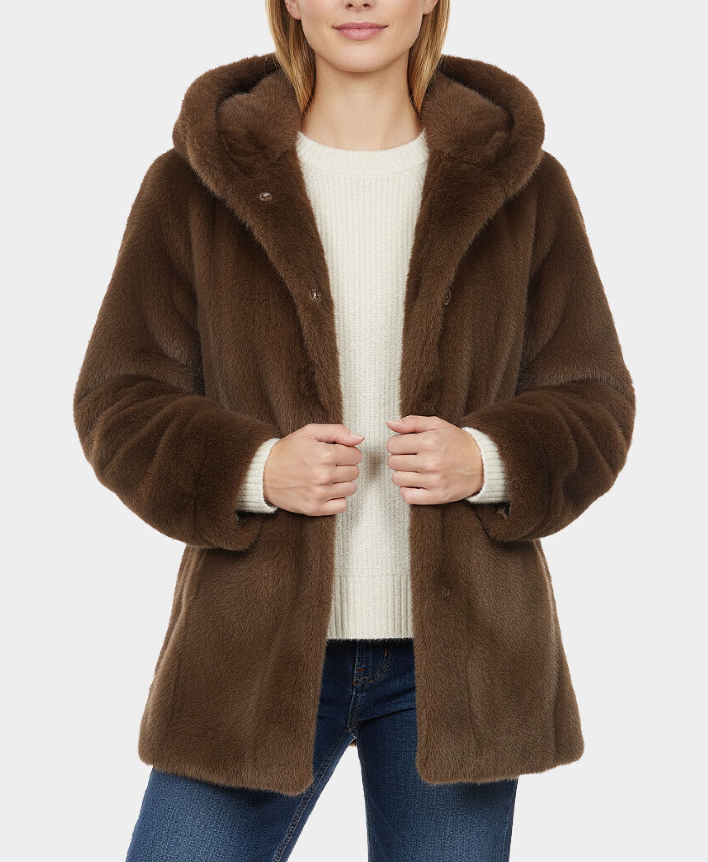 Faux Fur Hooded Jacket view 1