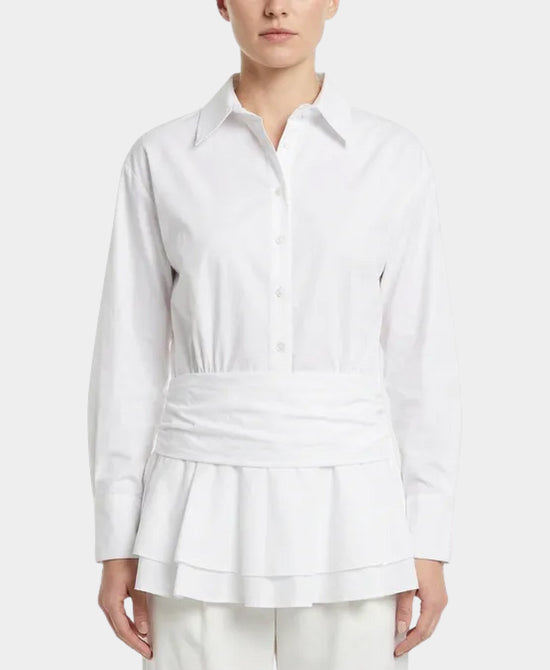 Solid Blouse w/ Ruched Detail view 1