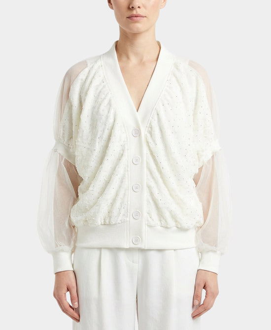 Sheer Overlay Jacket w/ Crystals view 1