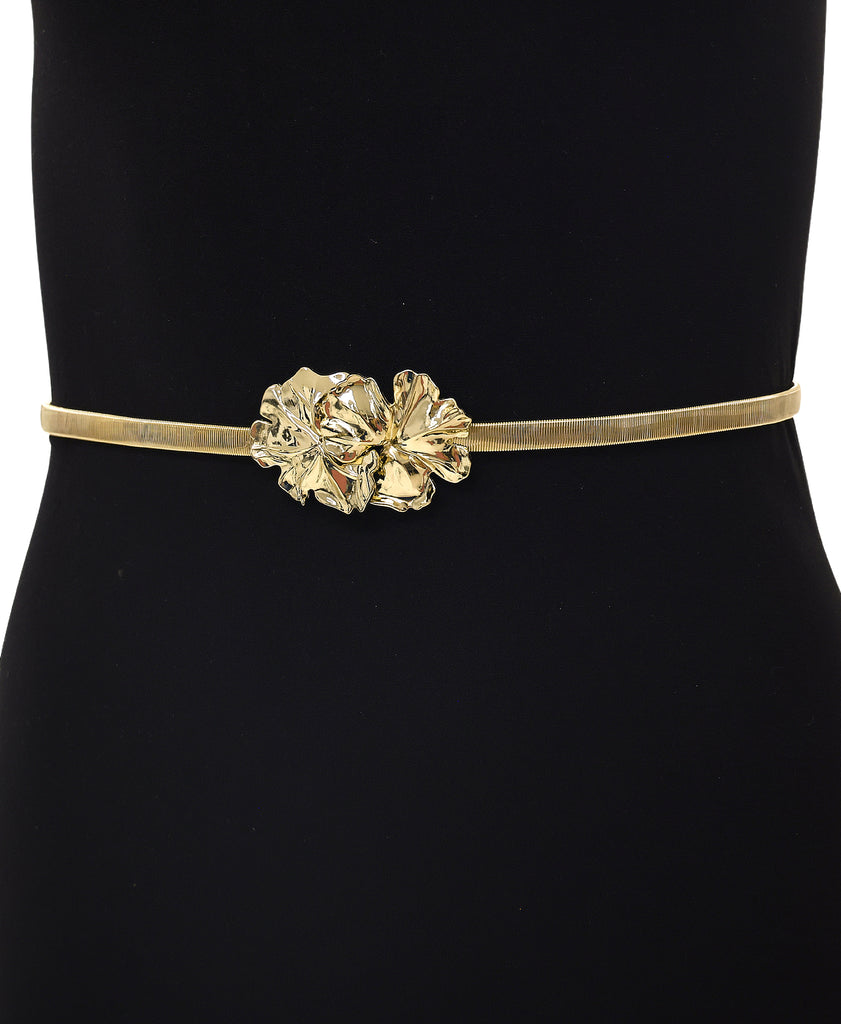【HI FI FNK】Flower Stud Belt Self Edge x HTC Hand-Made Studded Belt - Skinny Flower
