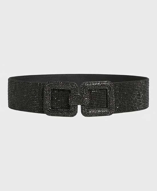 
Rhinestone Buckle Belt in BLACK view 2