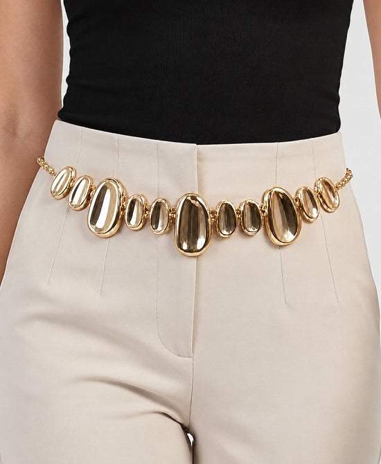 
Disc Chain Belt in GOLD view 1