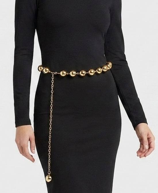 
Large Ball Chain Belt in GOLD view 1