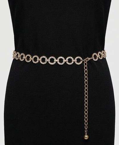 Crystal Linked Circle Chain Belt – FOX'S - Online